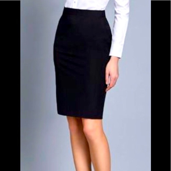 Vintage Barry Bricken Mark Shale Skirt 10 Linen Wool Pencil - Picture 1 of 11